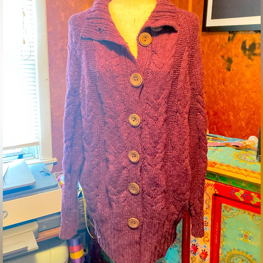 Free People Cozy Cable Cardigan Size XS